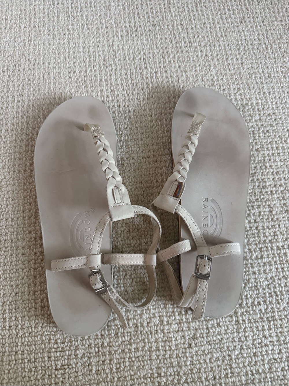 Rainbow Women's Braided Thong Sandals